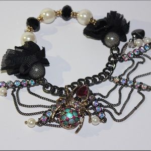 Betsey Johnson Dark spider bracelet